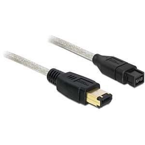 Delock FireWire kábel 1,0m 9t/6t, 9 tűs - 6 tűs, 1 méter hosszú - Firewire kábel