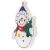 Kik LED Snowman Hanging Light, close-up of illuminated snowman christmas decoration