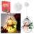 LED Snowman Christmas Decoration with battery pack and hook, hanging on a window