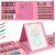 Pink art set with drawing easel and art supplies