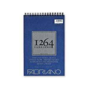 Fabriano 1264 fekete rajztömb, 200g, A4, 40 lap, spirálkötött - Rajzeszköz