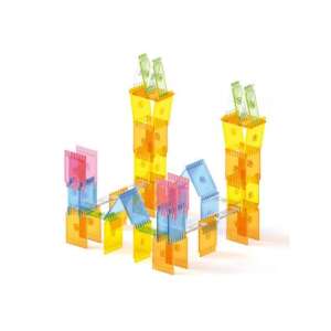 Blocuri de construcție Quercetti Playform, 240 de piese, translucide, colorate, pentru construcții creative și jocuri imaginative - Quercetti Jocuri de constructie - Lego