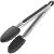 Lamart LT2060 stainless steel food tongs with silicone tips