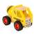 Small Foot fa játék betonkeverő teherautó, sárga fekete csíkokkal, kisgyermekeknek