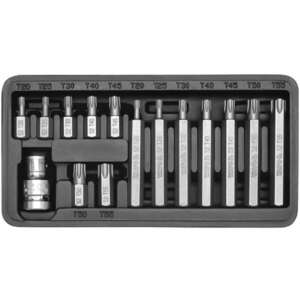 Zestaw bitów Torx YATO, 15 sztuk, rozmiary T20-T55 - Bithead