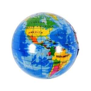 Mäkká guľa zemegule, 7,5 cm, ideálna na hádzanie - Gumené loptičky