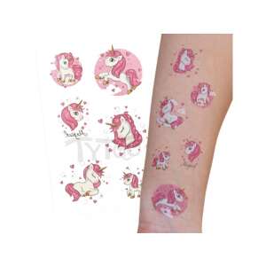 TyToo Unikornis Ideiglenes Tetoválások, 6 aranyos unikornis minta, könnyen felragasztható - Tetoválás