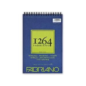 Fabriano 1264 Zeichenblock, A4, 180g/m2, 50 Blatt, spiralgebunden - Zeichengeräte