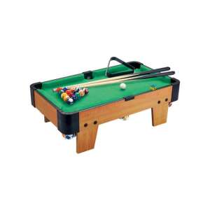 Masă de biliard mini din lemn, joc de biliard pe masă, 15 bile, 2 tacuri, triunghi, joc pentru copii, joc de familie - Biliard