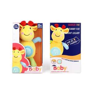 Vacă de pluș galbenă cu efecte luminoase și sonore, 30cm, moale și pufoasă, perfectă pentru bebeluși - Plușuri interactive