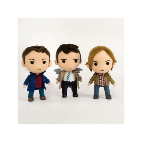 Set de jucării de pluș Supernatural Winchester, Dean, Sam și Castiel