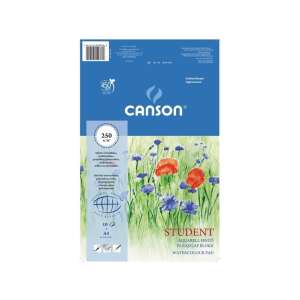 Canson Student A4 Aquarellblock, 10 Blätter, 250 g/m², ideal für Aquarell, Acryl, Pastell, Tempera, Wachsmalstifte, Feder und Zeichenkohle - Canson