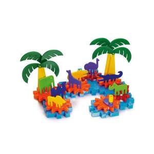 Set de construcție Quercetti Georello Farm + Junglă 110 piese, exemplu temă junglă - Quercetti Jocuri de constructie - Lego