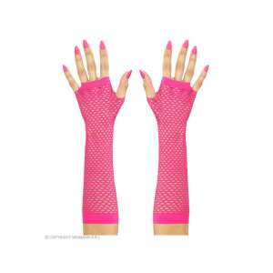 Rózsaszín hálókesztyű, hosszú, jelmez kiegészítő - Widmann
