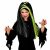 Peruka czarownicy Wiemann Boszorkány z zielonymi świecącymi w ciemności pasemkami na kostium Halloween