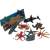 Set of 8 plastic ocean animals, including a shark, crab, turtle, starfish, octopus, and more. Perfect for imaginative play and learning about sea creatures.