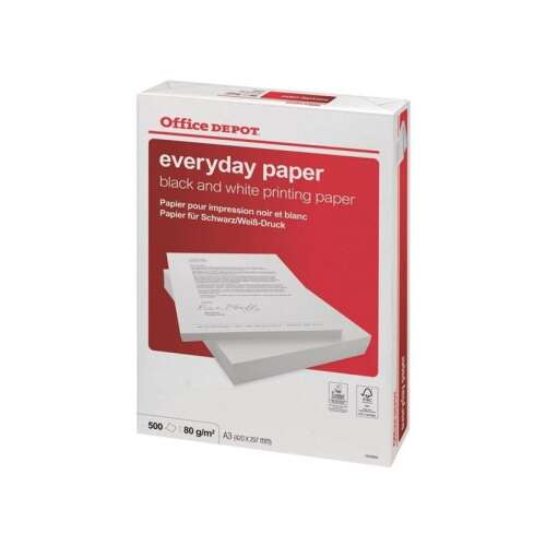 Office Depot Everyday A3 80g másolópapír, 500 lap/csomag