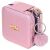 WOW Generation rózsaszín utazó ékszertáska ferde nézet pompom kulcstartóval