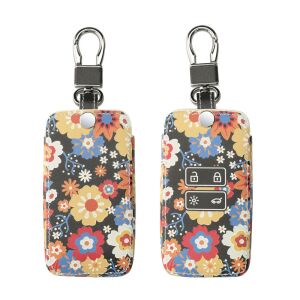 kwmobile Car Key Case for Renault/Dacia 4 Buttons - Keyless Go, Eco-Leather, Multicolor, 44637.70