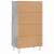 Betonszürke szerelt fa magasszekrény 60 x 36 x 110 cm 81641054