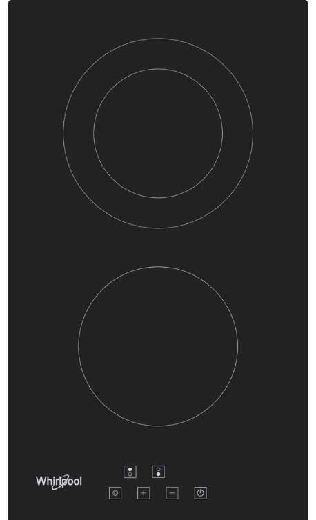 Whirlpool WRD6030B Beépíthető indukciós főzőlap, 30 cm, 2 főzőzón...