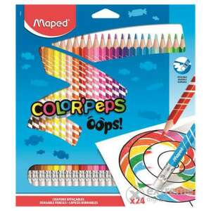 Maped Color Peps Oops - 24-db-os háromszögletű radírozható színes ceruza készlet 87618536 