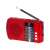 Trevi RA 7F20 red portable radio with FM, AM, and SW bands, Bluetooth, USB and Micro SD card playback
