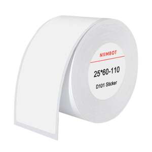 NIIMBOT 25x60mm White Thermal Label Roll for D101 Printer - Label sticker