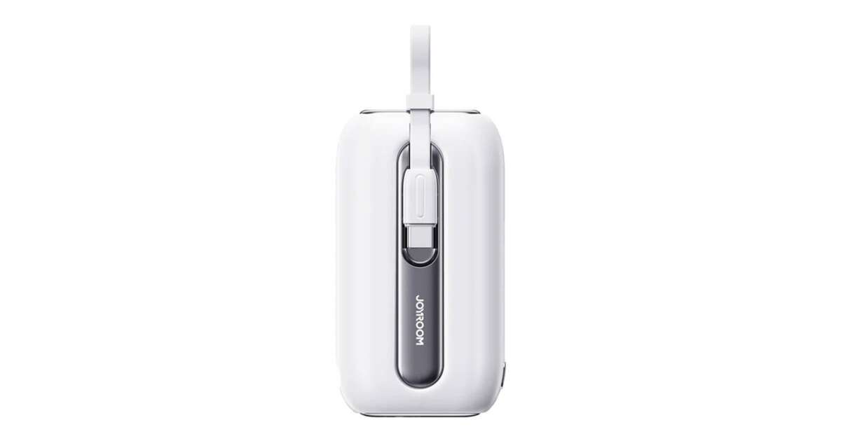 JoyRoom - Power Bank Colorful Series (JR-L013) - Lightning, Type-C, built-in 2-in-1 cable, 12W, 10000 mAh - White (KF2313454) 81849910
