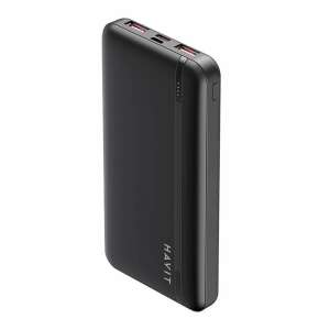 HAVIT PB90 10000 mAh black power bank, angled view - External Battery & Power Bank