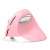 Delux M618Mini DB BT+2.4G 2400DPI drahtlose vertikale Maus in rosa, Seitenansicht mit Ladeanschluss