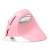 Delux M618Mini DB BT+2.4G 2400DPI drahtlose vertikale Maus in rosa, Seitenansicht mit Ladeanschluss