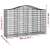 vidaXL 2 db íves horganyzott vas gabion kosár 200x50x120/140 cm 81914667