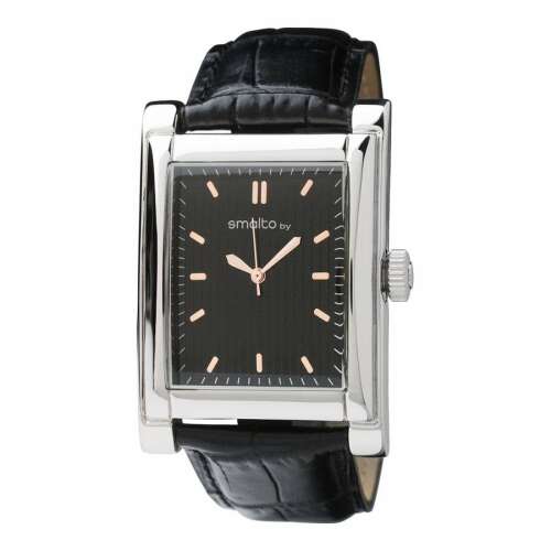 Smalto Men's Stainless Steel Watch With Black Dial & Bracelet –  Bluesalon.com