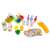 Play food and accessories for the dinosaur shop toy