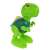 Green dinosaur toy, 2 in 1, shop and dinosaur