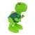 Green dinosaur toy, 2 in 1, shop and dinosaur