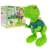 Green dinosaur toy with a shop inside, 55 pieces, 2 in 1, shop and dinosaur