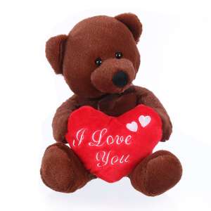 Brumi - plüss maci szívvel - 28cm