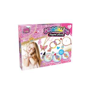 Sada na výrobu šperkov z kryštálov Kids Cool Sparkling, Sada na DIY remeslá, Náramky, Náhrdelník, Prsteň, Prívesky, Korálky, Doplnky - Hračky na výrobu šperkov