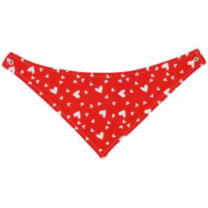 Piros babasál fehér szívecskékkel, Pamut babasál - Gyerek sál