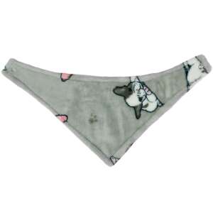 Szürke babasál aranyos kutyás mintával, puha és kényelmes, tökéletes a kicsi tisztán tartásához és stílusos megjelenéséhez - Gyerek sál