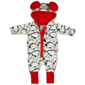 Fehér és piros mackós mintás babaruházat, Asti márka - Asti