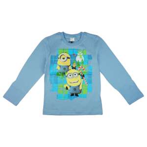 Minion hosszú ujjú póló fiúknak, kék színű, Minion karakterekkel - Gyerek hosszú ujjú póló